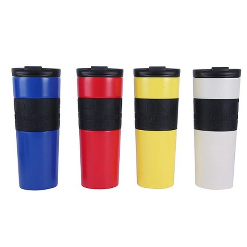 550 ML double wall stainless steel vacuum insulated thermal mug with flip type plastic lid
